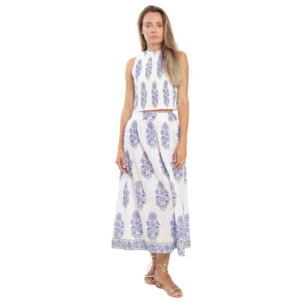 NEW BINDU brigette top in lilac metallic